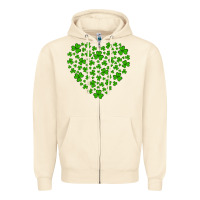 Sandshell shamrock heart Zipper Hoodie - Artiststas