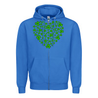 True Royal shamrock heart Zipper Hoodie - Artiststas