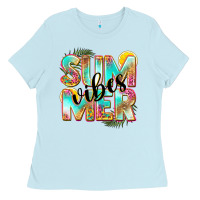 Baby Blue summer vibes Ladies Tee - NancyCooperArtShop
