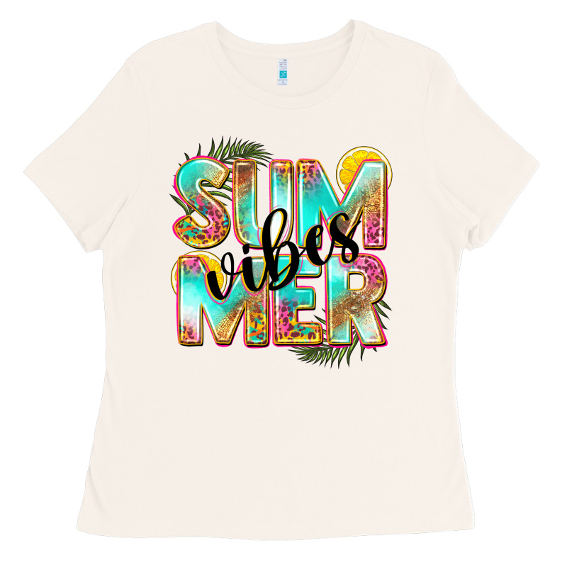 Summer Vibes Ladies Tee by NancyCooperArtShop | Teevron
