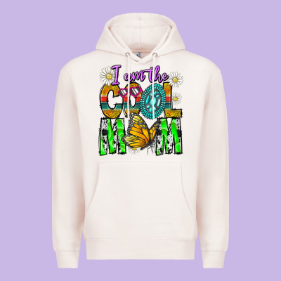 I'm The Cool Mom Premium Hoodie Designed By Cowhidedigitalart