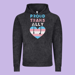 Proud Trans Ally Transgender Vintage Hoodie Designed By Trangstudio