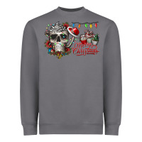 Storm Merry Christmas  skull Heavyweight Sweatshirt - CowhideDigitalArt