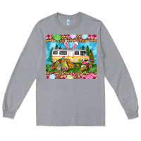 Heather Grey Easter Day camping Long Sleeve Tee - OliviaCreatesArt
