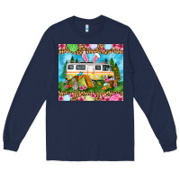 Navy Easter Day camping Long Sleeve Tee - OliviaCreatesArt