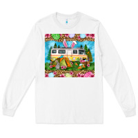 White Easter Day camping Long Sleeve Tee - OliviaCreatesArt