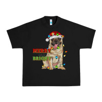 Black merry and bright pug Urban Heavy Tee - RanaPortraitStore
