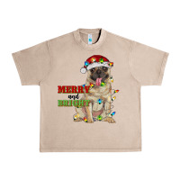 French Oak merry and bright pug Urban Heavy Tee - RanaPortraitStore
