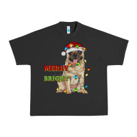 Pigment Black merry and bright pug Urban Heavy Tee - RanaPortraitStore