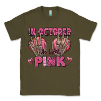 Army Green in october we wear pink skeleton Classic Tee - texasbilliewilder