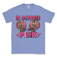 Colony Blue in october we wear pink skeleton Classic Tee - texasbilliewilder