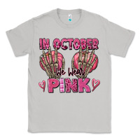 Moon Dust in october we wear pink skeleton Classic Tee - texasbilliewilder