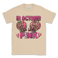 Mushroom in october we wear pink skeleton Classic Tee - texasbilliewilder