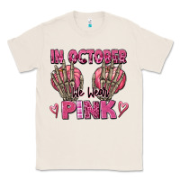 Natural in october we wear pink skeleton Classic Tee - texasbilliewilder