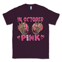 Plum in october we wear pink skeleton Classic Tee - texasbilliewilder
