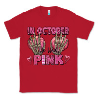 Red in october we wear pink skeleton Classic Tee - texasbilliewilder