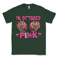 Sports Green in october we wear pink skeleton Classic Tee - texasbilliewilder