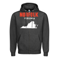 Charcoal Heather norfolk virginia usa state america travel virginian Zipper Hoodie - trangStudio