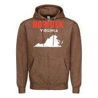 Chestnut norfolk virginia usa state america travel virginian Zipper Hoodie - trangStudio