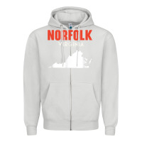Dove Grey norfolk virginia usa state america travel virginian Zipper Hoodie - trangStudio