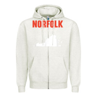Oatmeal Heather norfolk virginia usa state america travel virginian Zipper Hoodie - trangStudio