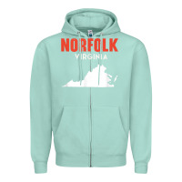 Seafoam norfolk virginia usa state america travel virginian Zipper Hoodie - trangStudio