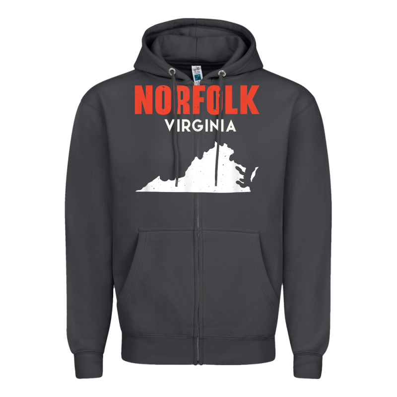 Norfolk Virginia Usa State America Travel Virginian Zipper Hoodie by trangStudio | Teevron