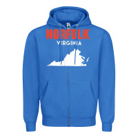 True Royal norfolk virginia usa state america travel virginian Zipper Hoodie - trangStudio