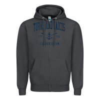 Smoke Turks And Caicos Vintage Navy Crossed Oars & Boat Anchor Zipper Hoodie - trangStudio