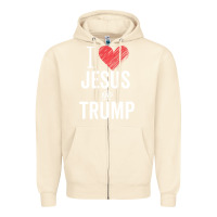 Sandshell I Love Jesus And Trump Republican Conservative Gift Zipper Hoodie - trangStudio