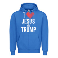 True Royal I Love Jesus And Trump Republican Conservative Gift Zipper Hoodie - trangStudio