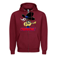 Burgundy uncle pecos crambone Zipper Hoodie - trangStudio