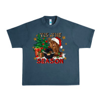 Midnight Navy tis the season Urban Heavy Tee - CowGirlArtShop
