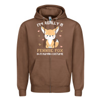 Chestnut i'm really a fennec fox in a human costume funny gift t shirt Zipper Hoodie - trangStudio