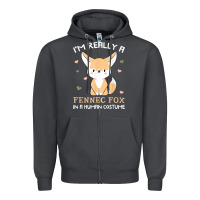 Smoke i'm really a fennec fox in a human costume funny gift t shirt Zipper Hoodie - trangStudio