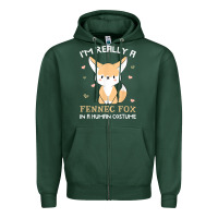 Sports Green i'm really a fennec fox in a human costume funny gift t shirt Zipper Hoodie - trangStudio