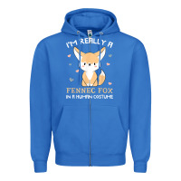 True Royal i'm really a fennec fox in a human costume funny gift t shirt Zipper Hoodie - trangStudio