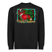 Black merry Christmas teacher Heavyweight Sweatshirt - CowhideDigitalArt