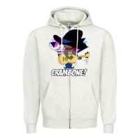 Oatmeal Heather uncle pecos crambone retro 80s Zipper Hoodie - trangStudio
