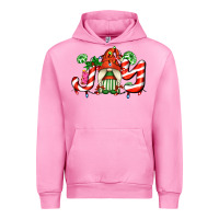 Fuchsia Pink joy with gnomes and christmas cookie and candies Urban Hoodie - AdoDesignShop