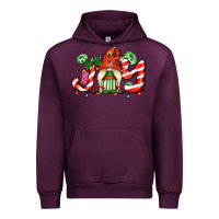Mauve Wine joy with gnomes and christmas cookie and candies Urban Hoodie - AdoDesignShop