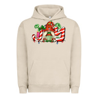 Pigment French Oak joy with gnomes and christmas cookie and candies Urban Hoodie - AdoDesignShop
