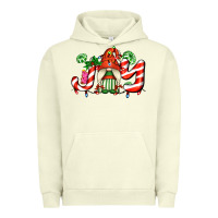 Pigment Pistachio joy with gnomes and christmas cookie and candies Urban Hoodie - AdoDesignShop
