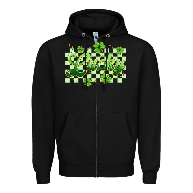 Checkered Lucky Zipper Hoodie by Artiststas | Teevron