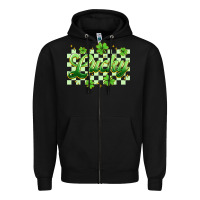 Black checkered lucky Zipper Hoodie - Artiststas