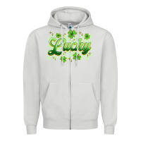 Dove Grey checkered lucky Zipper Hoodie - Artiststas