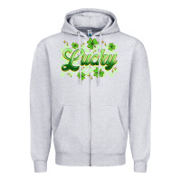 Heather Grey checkered lucky Zipper Hoodie - Artiststas
