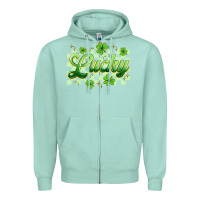Seafoam checkered lucky Zipper Hoodie - Artiststas