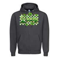 Smoke checkered lucky Zipper Hoodie - Artiststas