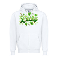 White checkered lucky Zipper Hoodie - Artiststas